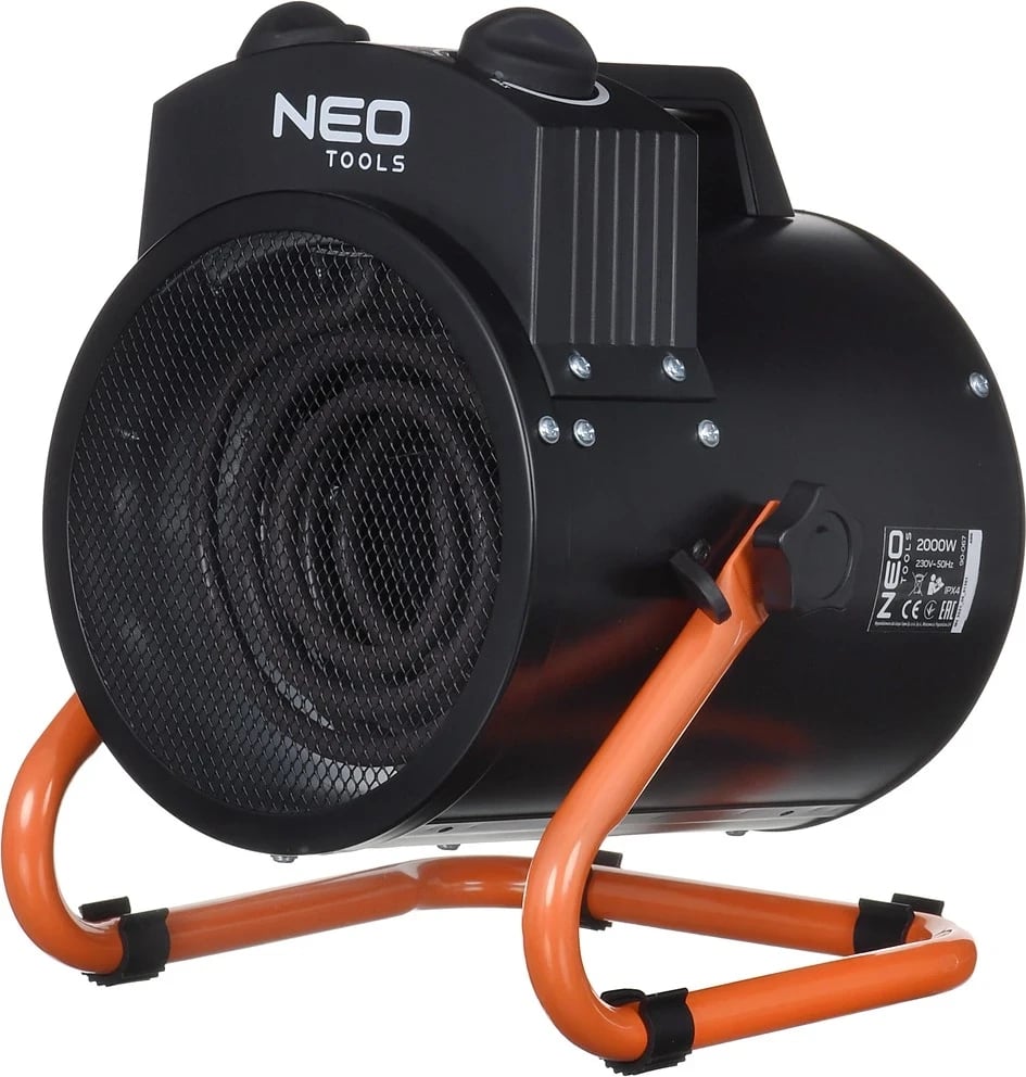 Ngrohës Hapësinë Elektrik NEO TOOLS 90-067, Çelik Inox, 2000 W, IPX4, Zi