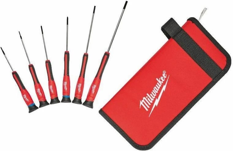 Set tornavida Milwaukee 6 copë, Preciz, Kuqe