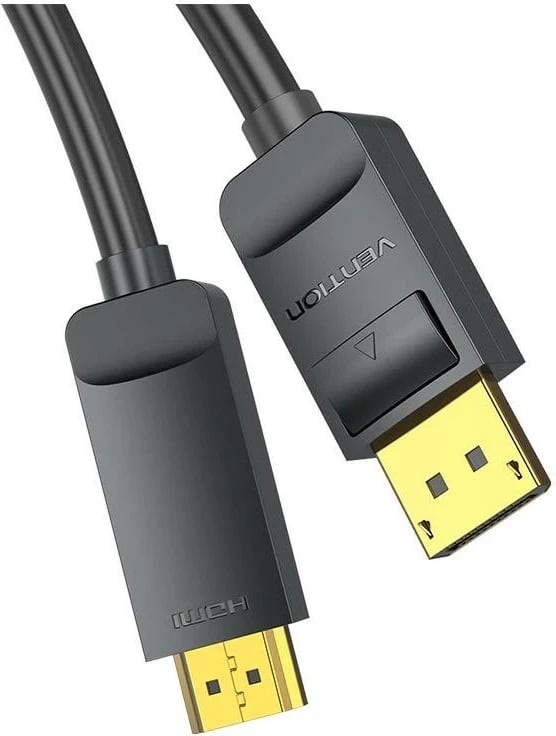 Kabëll Vention DisplayPort 1.2 - HDMI 1.4, 4K 30Hz, 2m, i zi