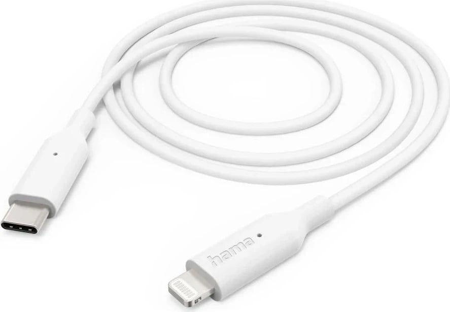 Kabllo Hama USB-C në Lightning, 1.0m i bardhë