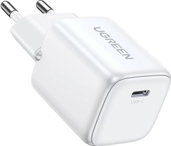 Karikuesi UGREEN 15324 Nexode mini, USB-C, PD3.0, QC4.0, GaN, 20W, i bardhë