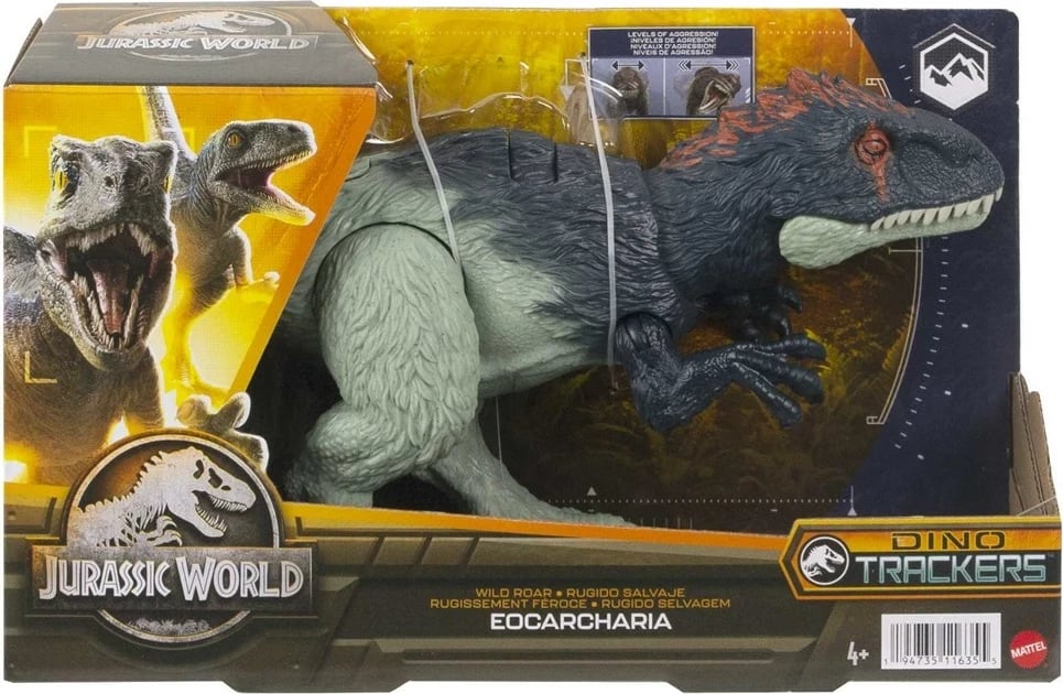 Lodër dinosaur Jurassic World WILD ROAR Eocarcharia, MATTEL, Jeshile