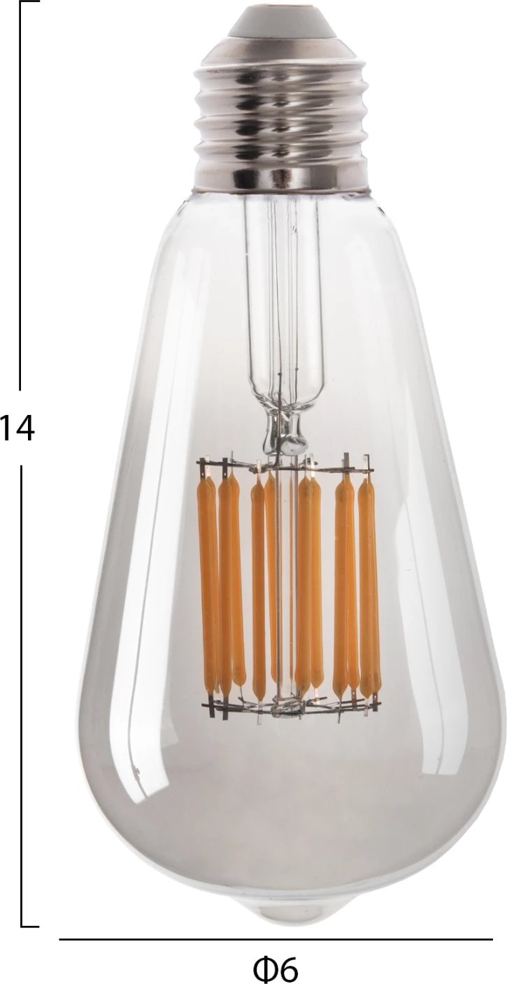 Llambë LED filament, 12W, E27, 3000K, ngjyrë tymi, FH4189.03