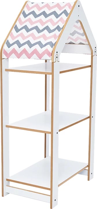 Raft Montessori Zoilen I pakoworld bardhë-rozë mdf 50x30x100cm