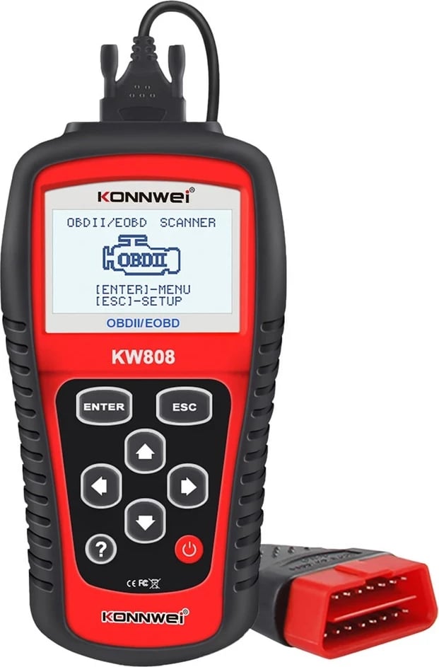 Skener OBD2 Konnwei KW808, i kuq