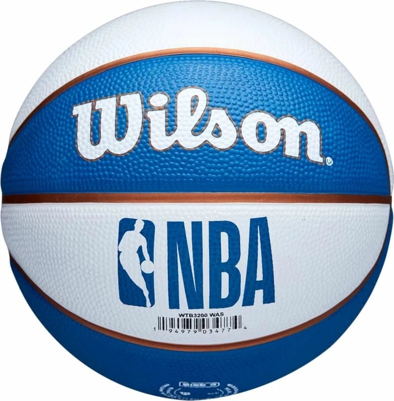 Top Basketbolli Wilson, për fëmijë, blu dhe bardhë