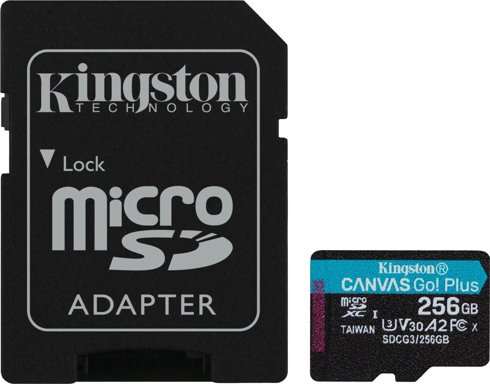 Kartelë microSD Kingston Technology Canvas Go Plus 256GB, 170MB/s, e zezë