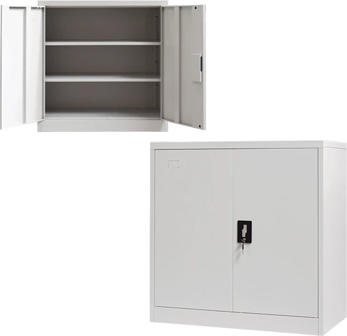 Kabinet metalik pakoworld ngjyrë gri e lehtë 90x45x90cm
