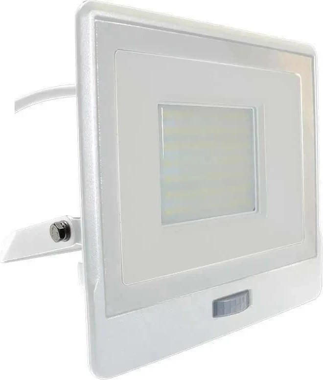 Projektor LED V-TAC VT-158S-1 me sensor lëvizjeje, 50W, 4000K, Bardhë