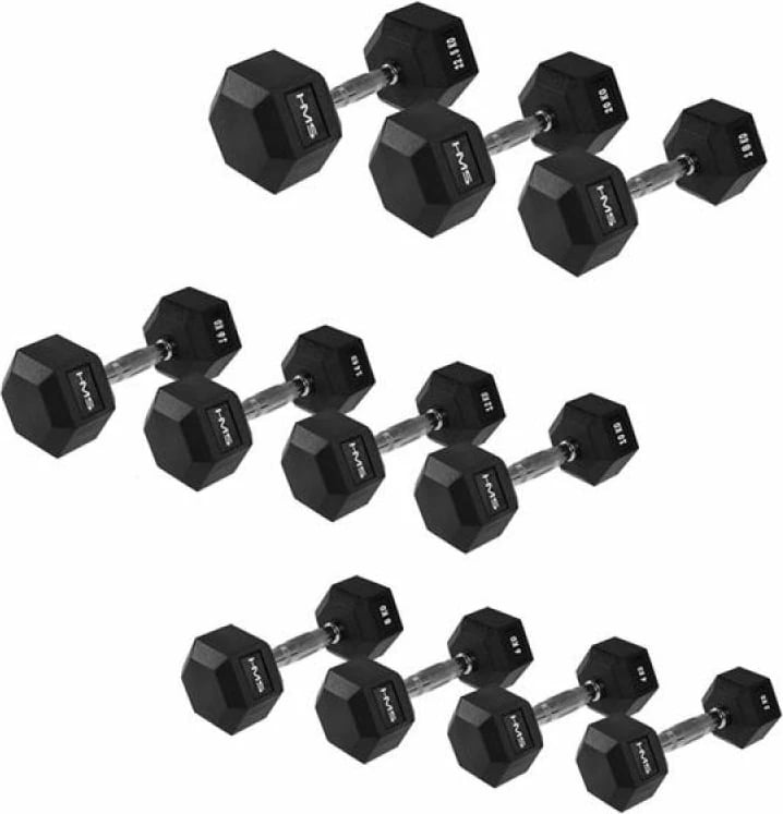 Pesë dumbbell HMS HEX PRO 2 KG për meshkuj dhe femra