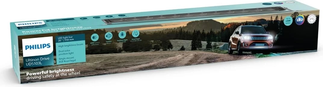 Dritë LED Philips Ultinon Drive 5100, 20 inch, Bardhë