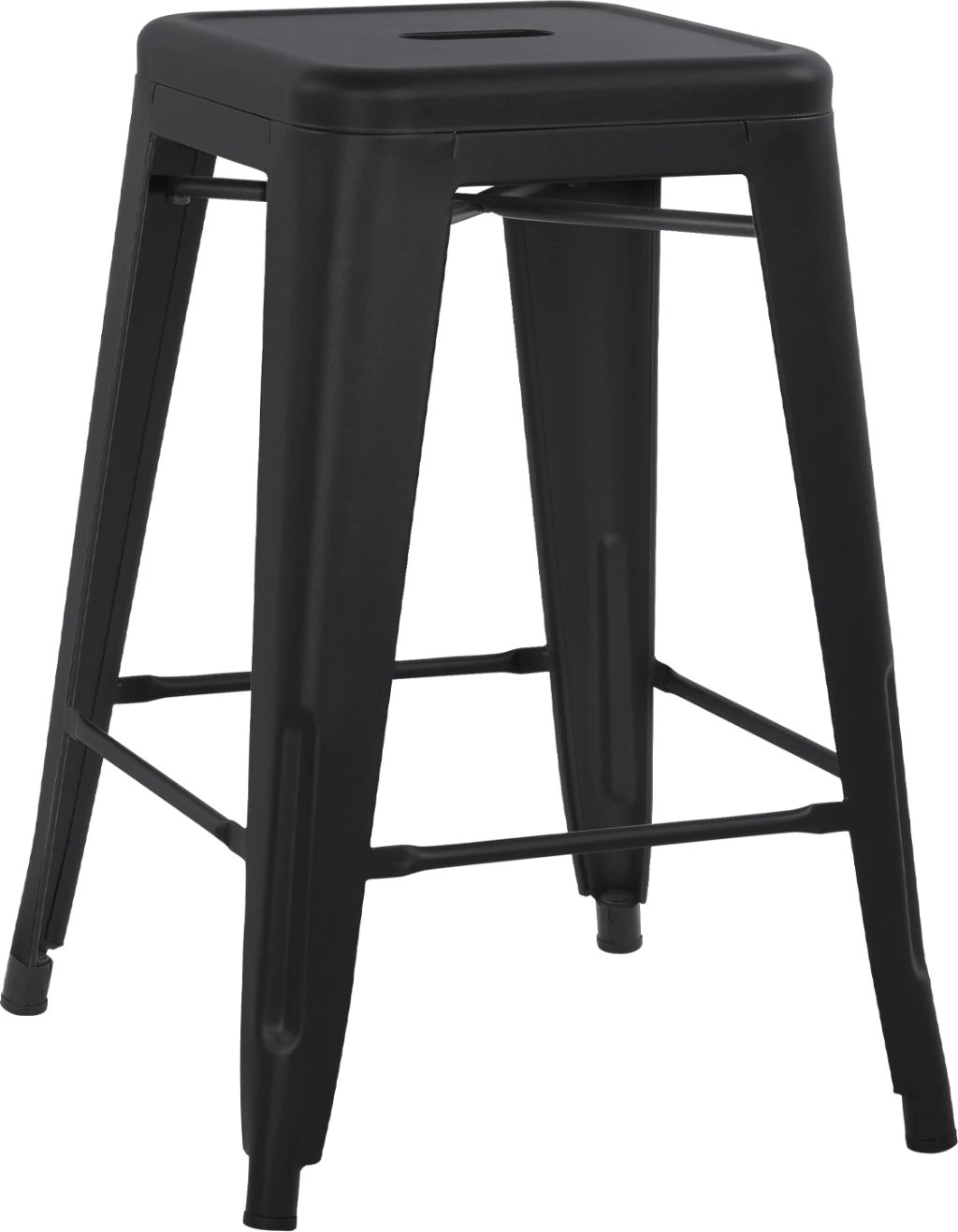 Karrige për bar mesatare metalike FH8573.22 Melita ngjyrë e zezë matte 43x43x67 cm