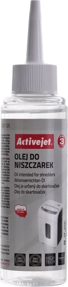 Vaj për makinë grirëse për dokumente Activejet ASO-125 ml