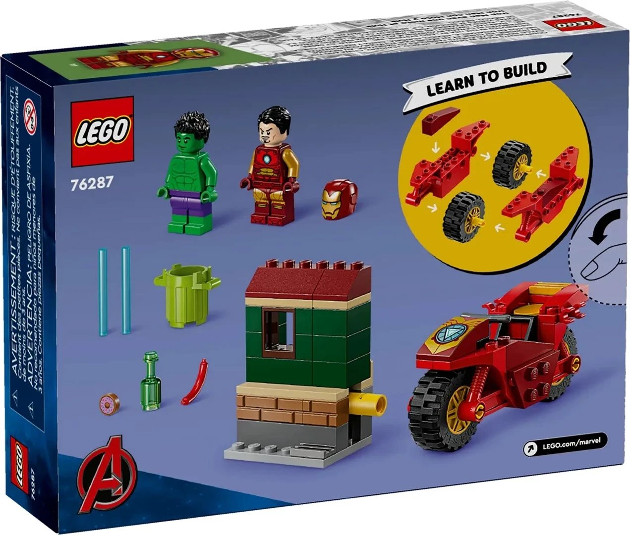 Lodra LEGO Marvel 76287 Iron Man me motor dhe Hulk