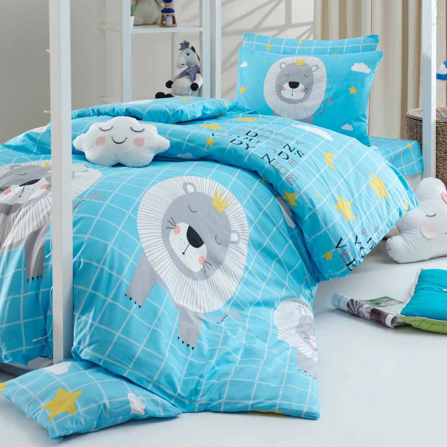 Set mbulesë për jorgan me jastëk FH12059, 160x220 cm, e kaltër