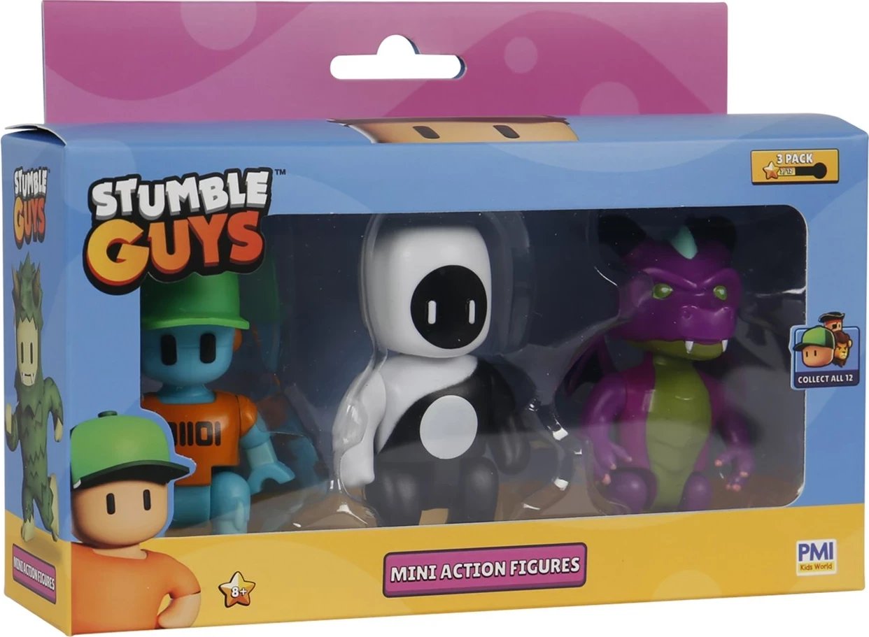 Figura aksioni mini Stumble Guys, P.M.I. Kids World, 3 copë