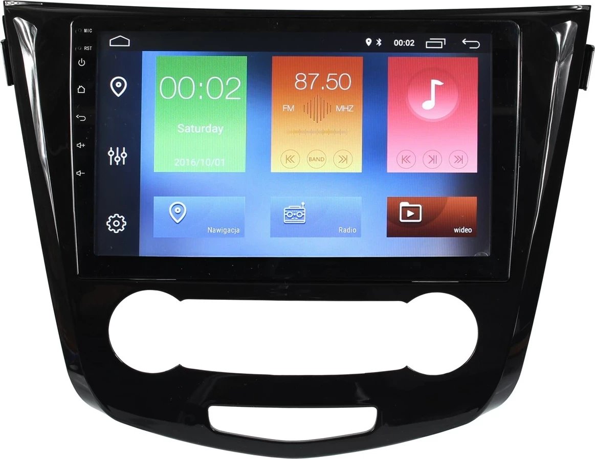 Radio GPS Android për Nissan Qashqai 2, X-Trail 2014+, me ajër manual, e zezë