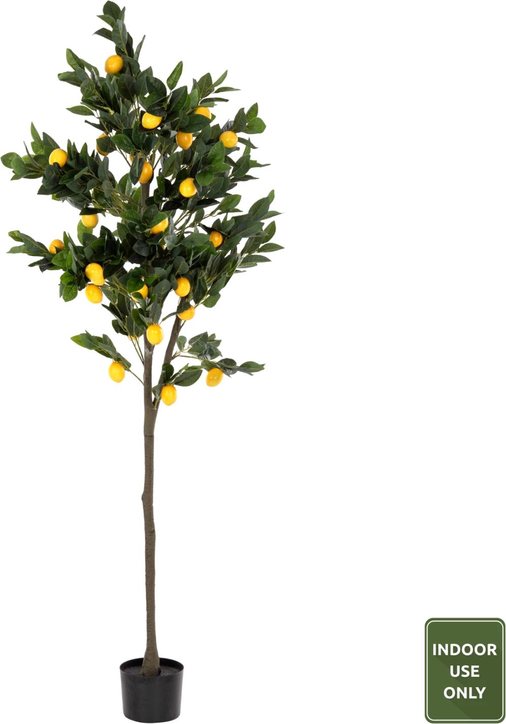 Bimë dekorative sintetike, pemë limoni në vazo, FH4020, Φ15x12-170H cm