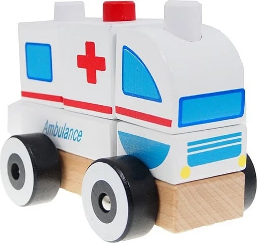 Makina lodër druri IBOX, Ambulancë, e bardhë