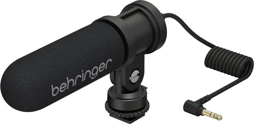 Mikrofon kondensator Behringer VIDEO MIC MS, për pajisje mobile, i zi