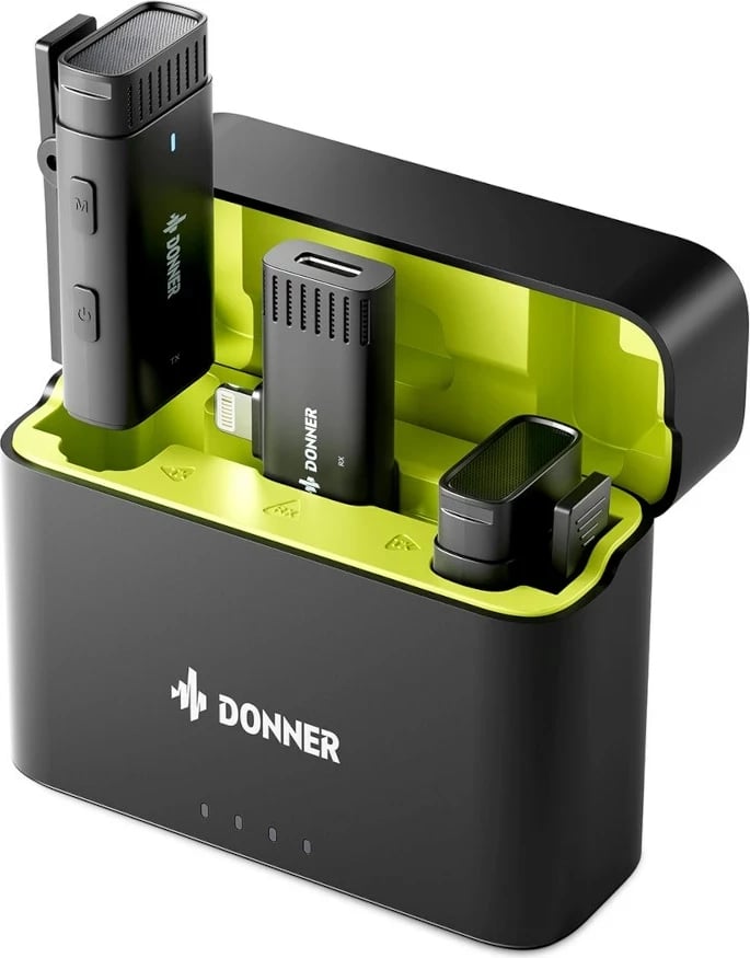 Mikrofon lavalier Donner VPM10, për pajisje iOS, i zi