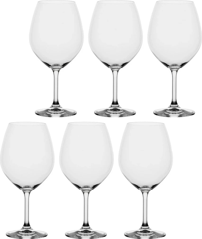 Set gotash vere LA PORCELLANA BIANCA Novello Burgundy, 710 ml, transparente