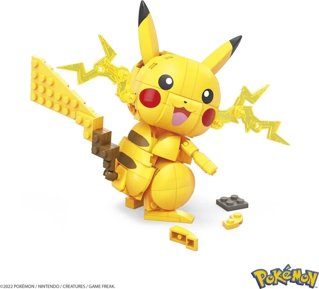 Set ndërtimi MATTEL MEGA Pokémon Pikachu, Plastik, Kuq