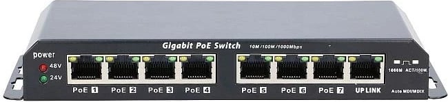 Switch Extralink KRATOS PoE 7x Gigabit, 1x Uplink, 60W, i zi