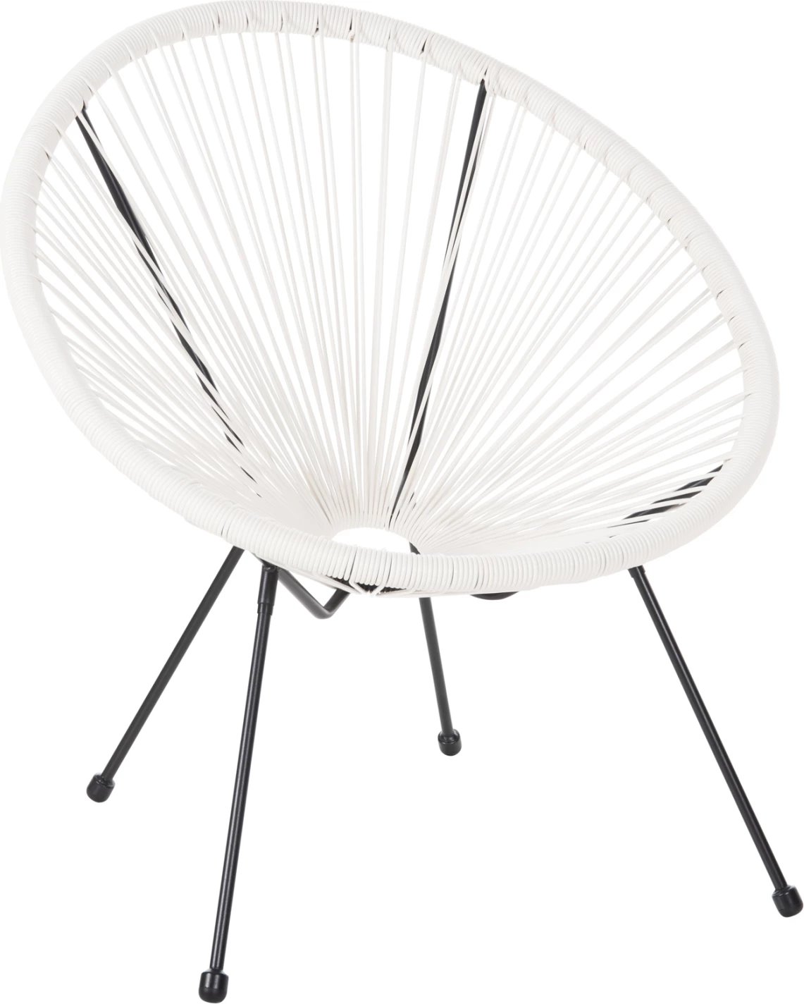 Karrige e jashtme lloj foleje ACAPULCO FH5872.12 metal i zi-ratan sintetik në të bardhë 71x72x80Hcm