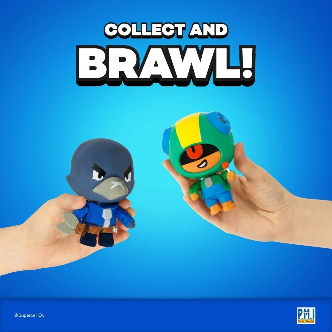 Figura aksioni P.M.I. Kids World BRAWL STARS S1, 11cm, 2 copë, shumëngjyrëshe