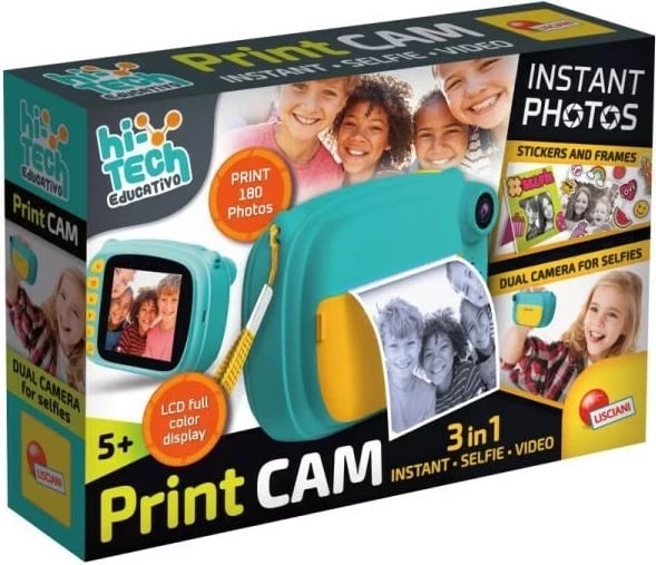 Kamerë për fëmijë LISCIANI Print CAM 3in1, Instant, Selfie, Video, Blu