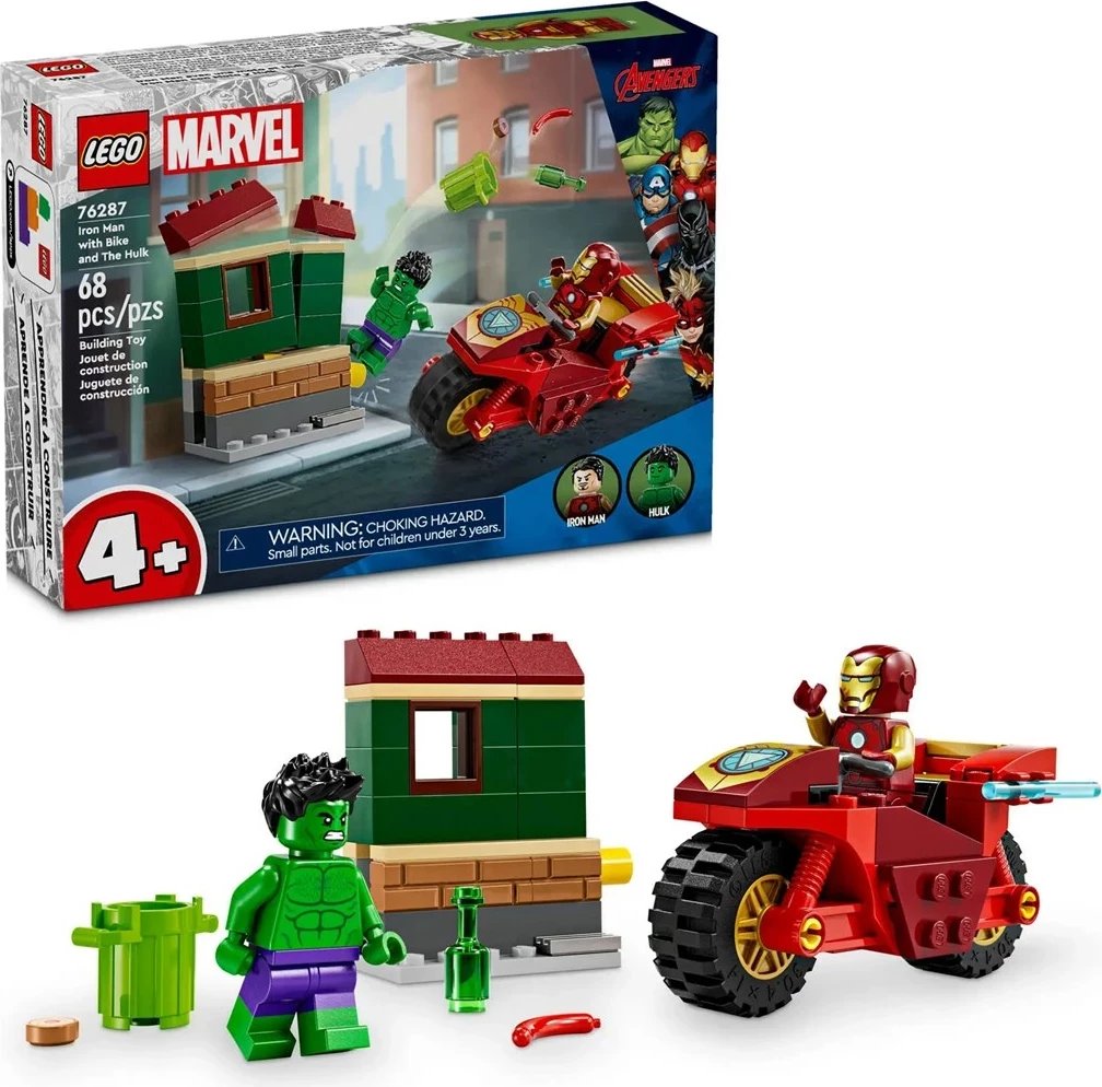 Lodra LEGO Marvel 76287 Iron Man me motor dhe Hulk