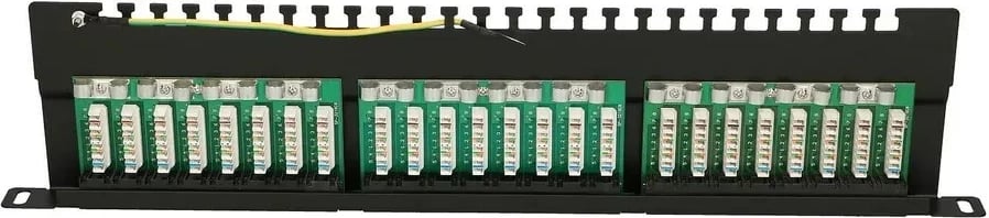 Patchpanel Extralink 24 Porta, Cat6, E zezë