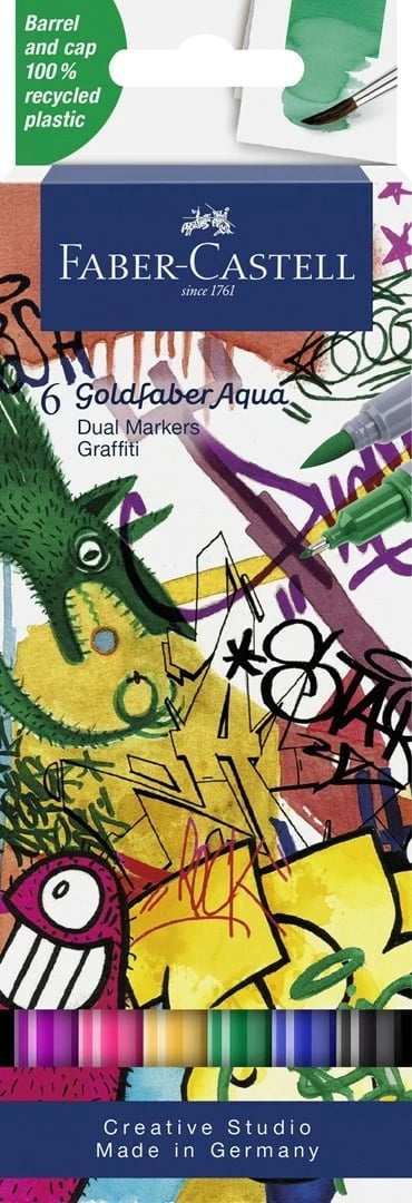 Markera Faber-Castell Goldfaber Aqua Dual Graffiti, 6x