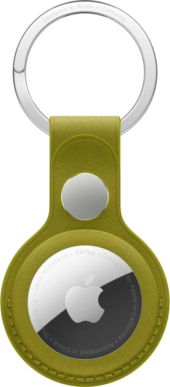 Apple AirTag FineWoven Key Ring, Chartreuse