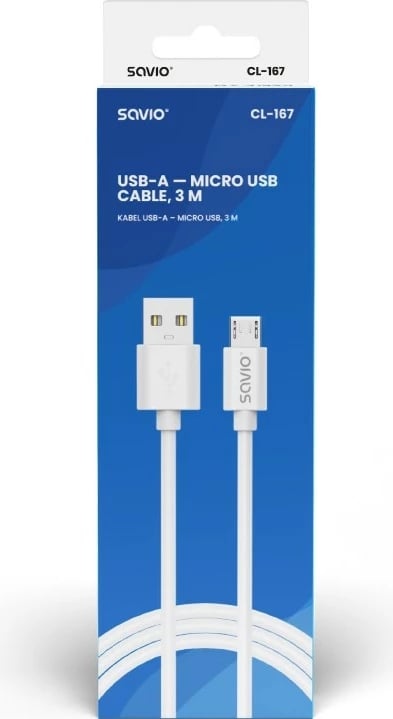 Kabllo USB 2.0 SAVIO CL-167, 3m