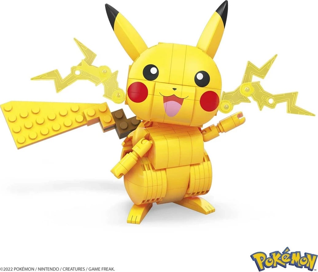 Set ndërtimi MATTEL MEGA Pokémon Pikachu, Plastik, Kuq