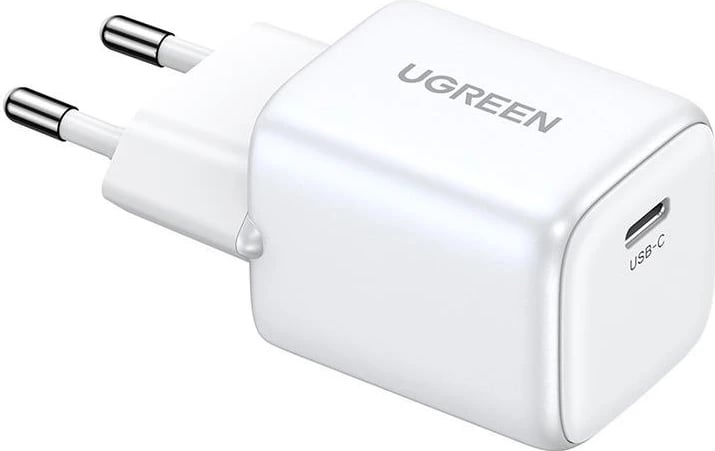 Karikuesi UGREEN 15324 Nexode mini, USB-C, PD3.0, QC4.0, GaN, 20W, i bardhë