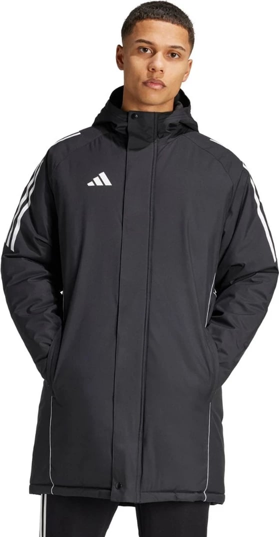Xhaketë Adidas Tiro 24 Stadium Parka për meshkuj, e zezë-bardhë, S
