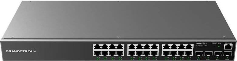 Switch Grandstream GWN 7803, 24GE, 4SFP, i menaxhueshëm, i zi