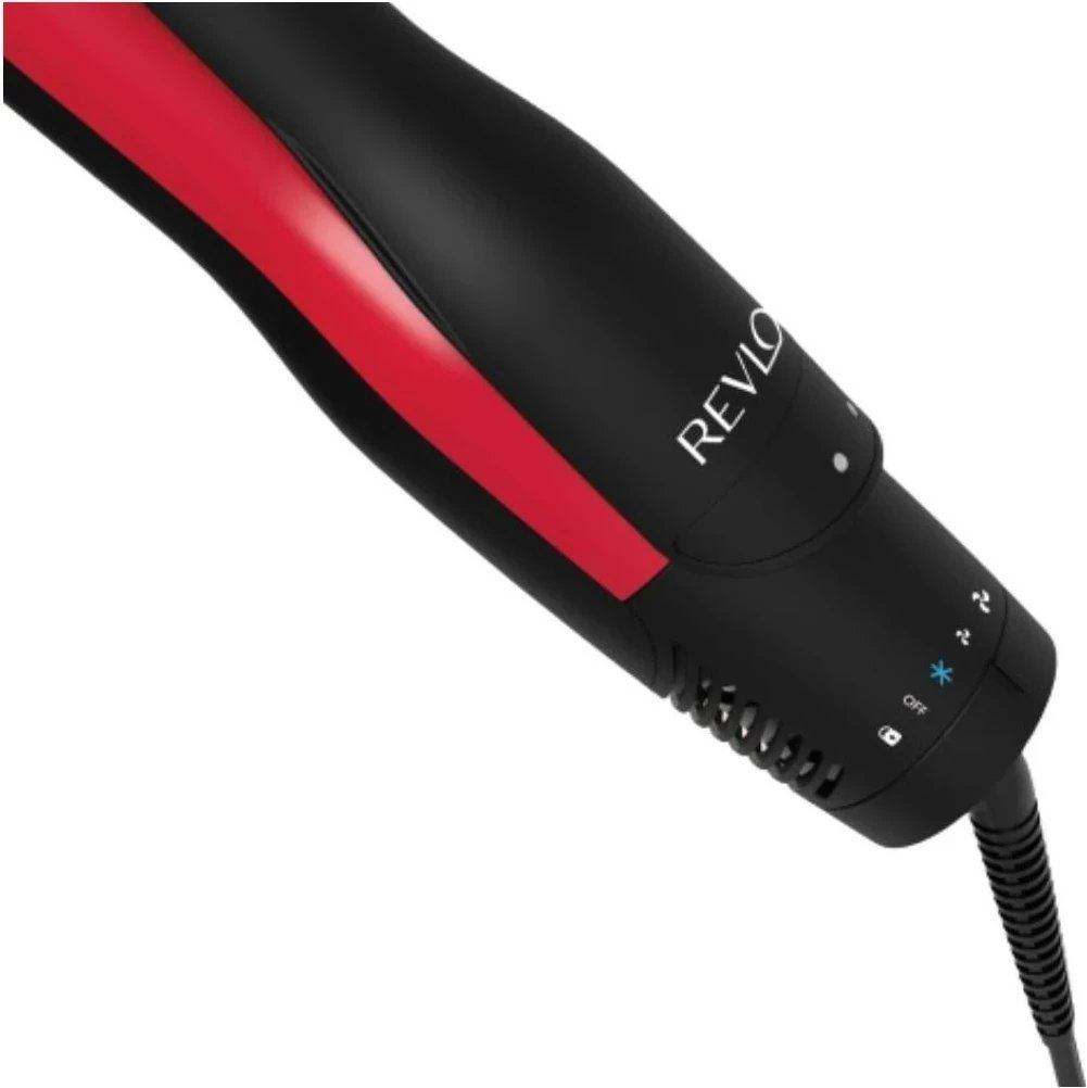 Drejtuese flokësh Revlon One-Step Air Straight RVDR5330E, e zezë-kuqe