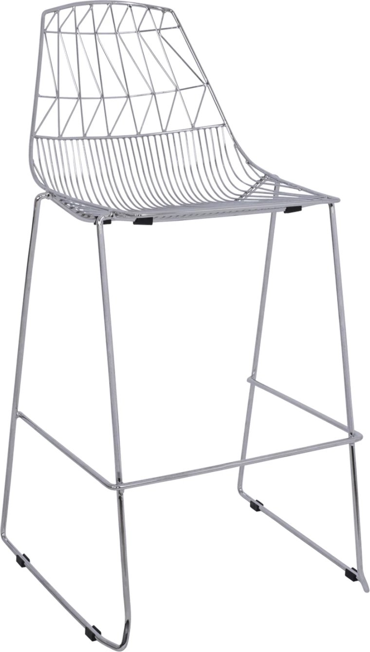 Karrige për bar metalike FH5465.100 ngjyrë kromi 57x56,5x107 cm