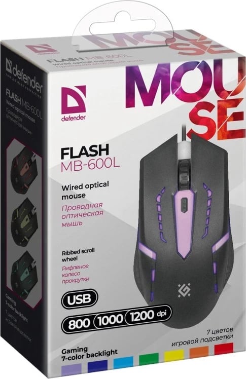 Maus Defender Flash MB-600L, 1200dpi, i zi