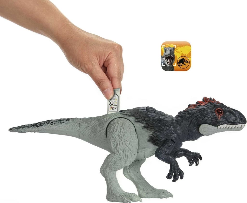 Lodër dinosaur Jurassic World WILD ROAR Eocarcharia, MATTEL, Jeshile