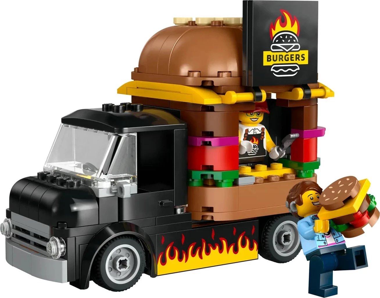 Set LEGO City 60404 Burger Truck, 194 pjesë, për fëmijë 5+