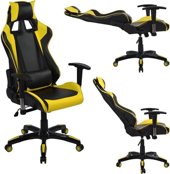 Karrige gaming për zyre, FH1056.11, ngjyrë zezë-verdhë, 67x70x134 cm