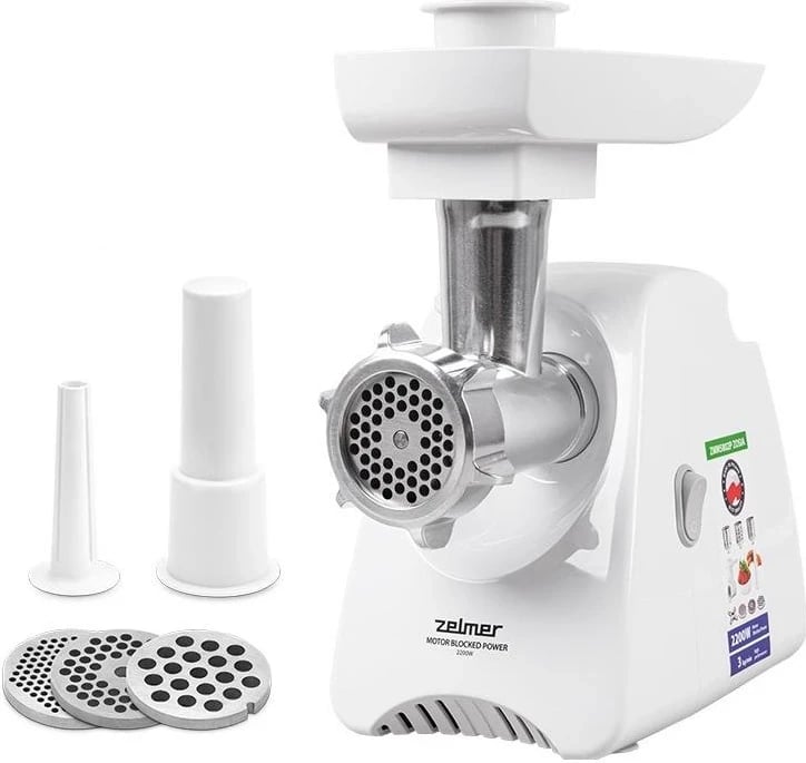 Makinë mishi Zelmer ZMM5801P, 2200W, e bardhë