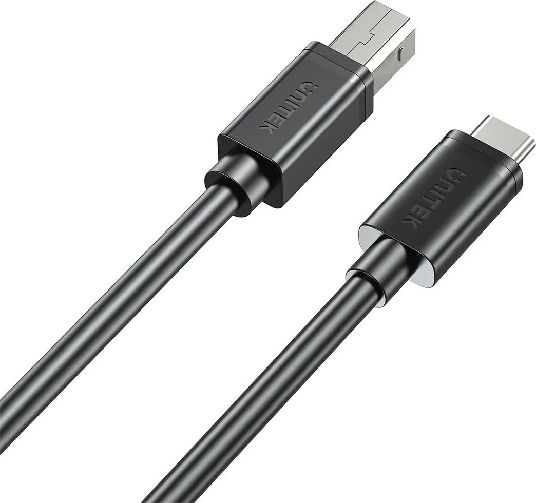 Kabëll Unitek, USB-C në USB-B 2.0, 2m, i zi