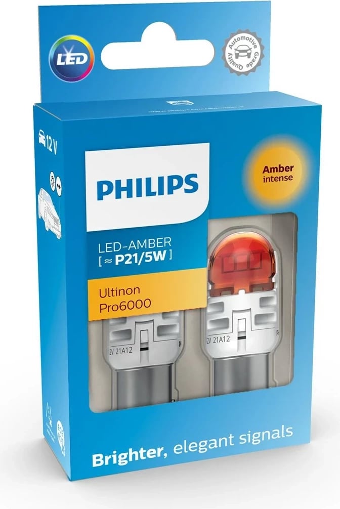 Llamba sinjalizuese Philips Ultinon Pro6000, LED, 2 copë, Amber