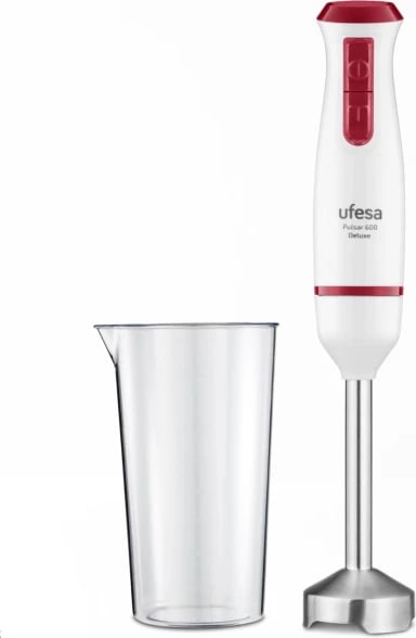 Blender dore UFESA PULSAR 600 DELUX, 600W, e kuqe dhe e bardhë
